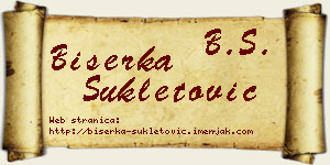 Biserka Šukletović vizit kartica
